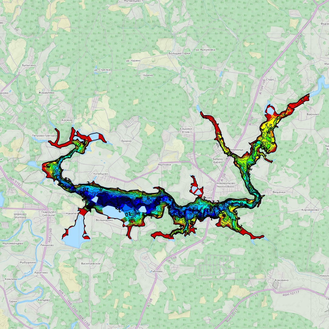 Карта озернинского водохранилища спутник