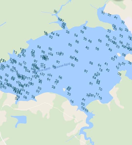 Яузское водохранилище карта